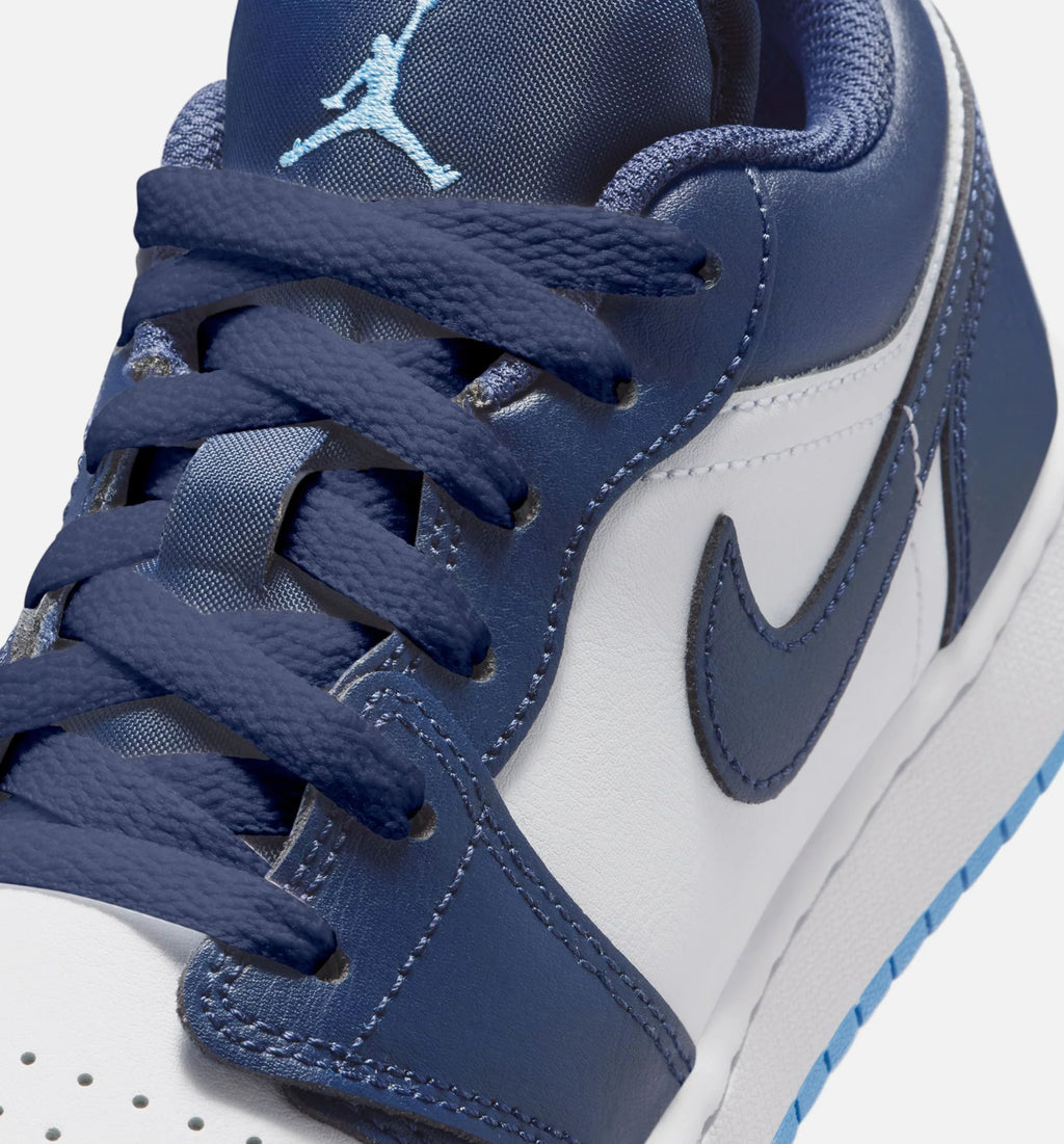 Air Jordan 1 Low Grade School Lifestyle Shoe Midnight Navy University Blue White