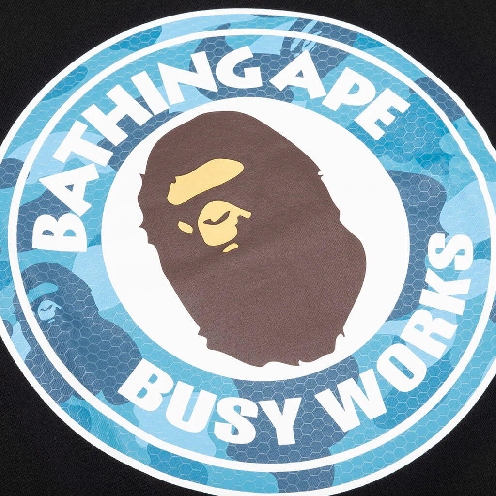 Honeycomb Camo Busy Works Tee Black Blue