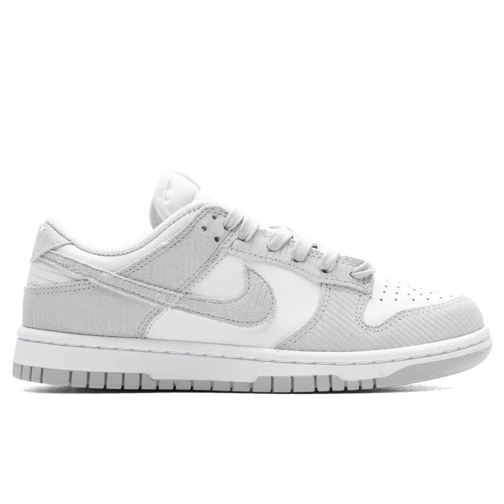 Womens Dunk Low White Light Silver
