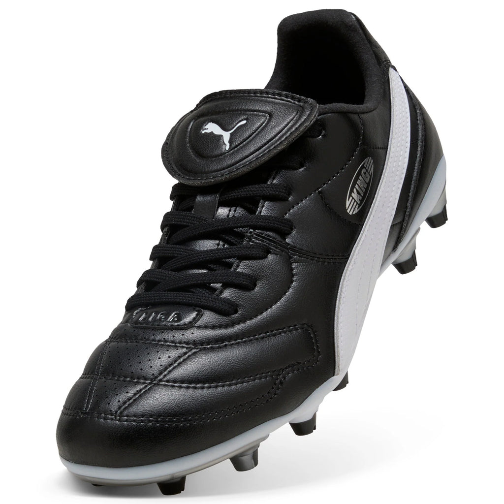 PUMA King Liga FG AG Firm Multi Ground Soccer Cleats Black White