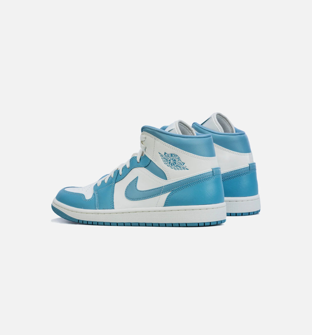 Air Jordan 1 Mid University Blue Womens Lifestyle Shoe Blue White