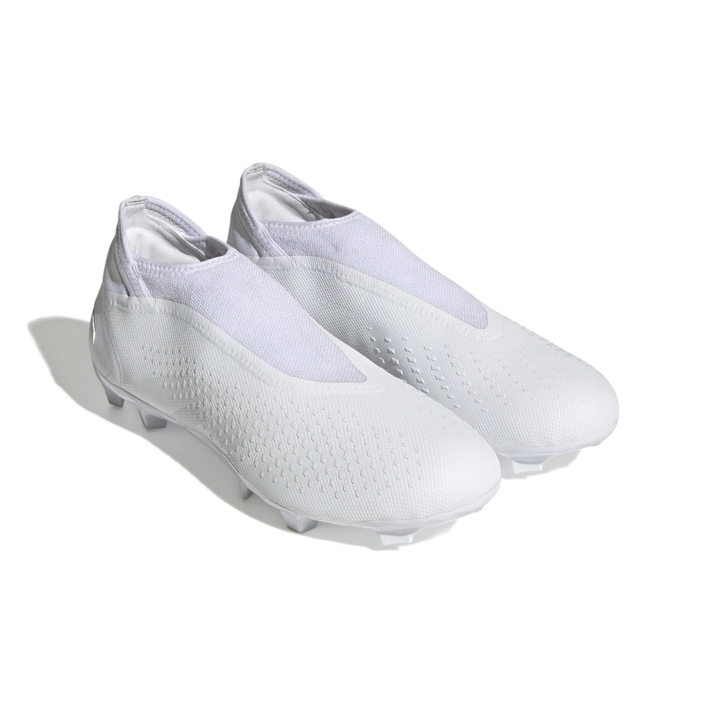 adidas Predator Accuracy3 Laceless FG Firm Ground Soccer Cleats White White