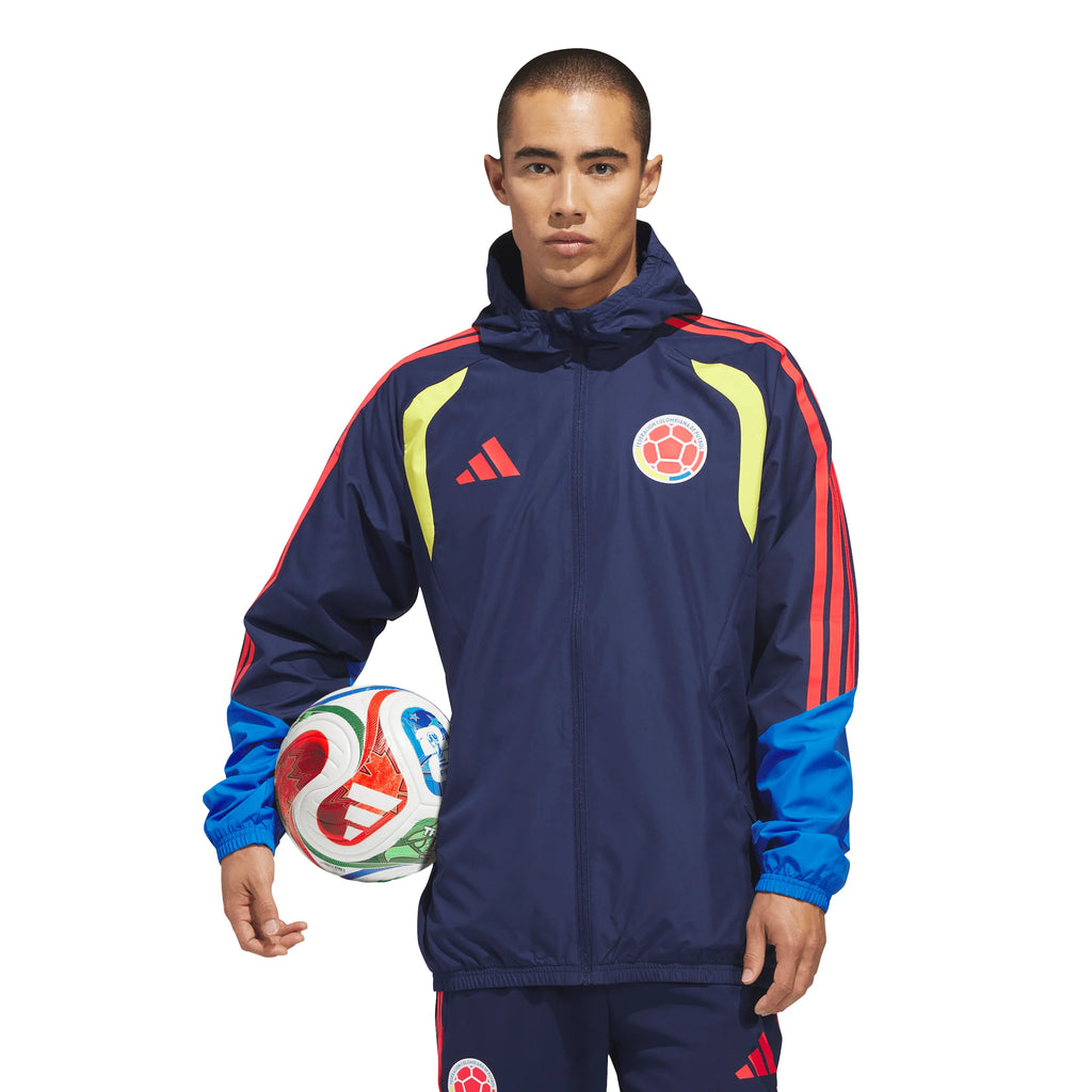 adidas Colombia 26 Tiro All Weather Mens Soccer Jacket Blue