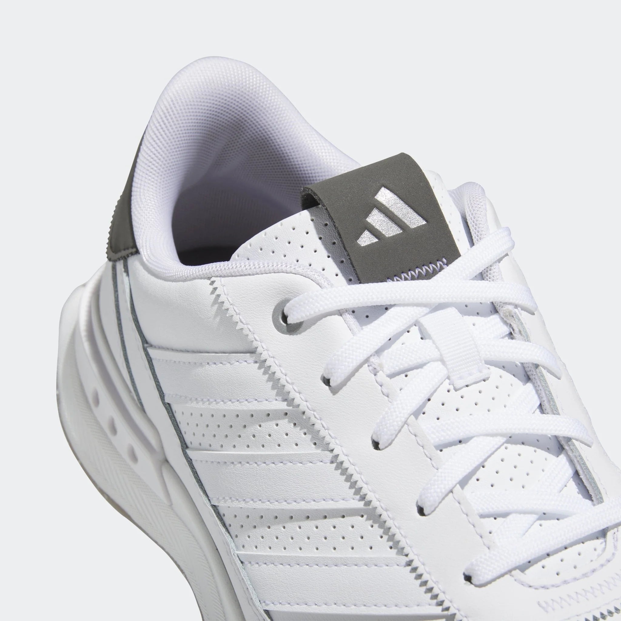 adidas S2G 24 Leather Spikeless Golf Shoes White White Charcoal