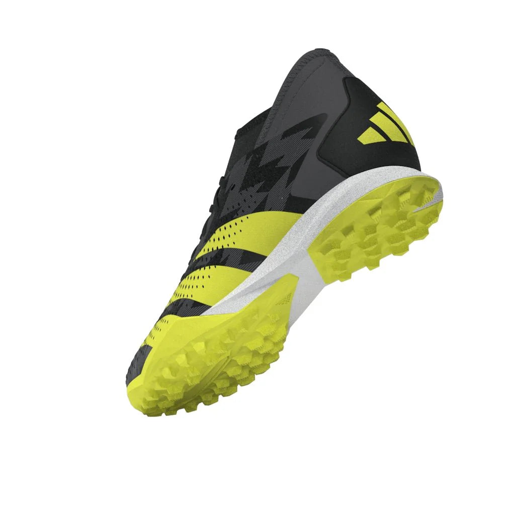 adidas Predator Accuracy Injection3 TF Turf Soccer Cleats Black Solar Yellow Grey Five