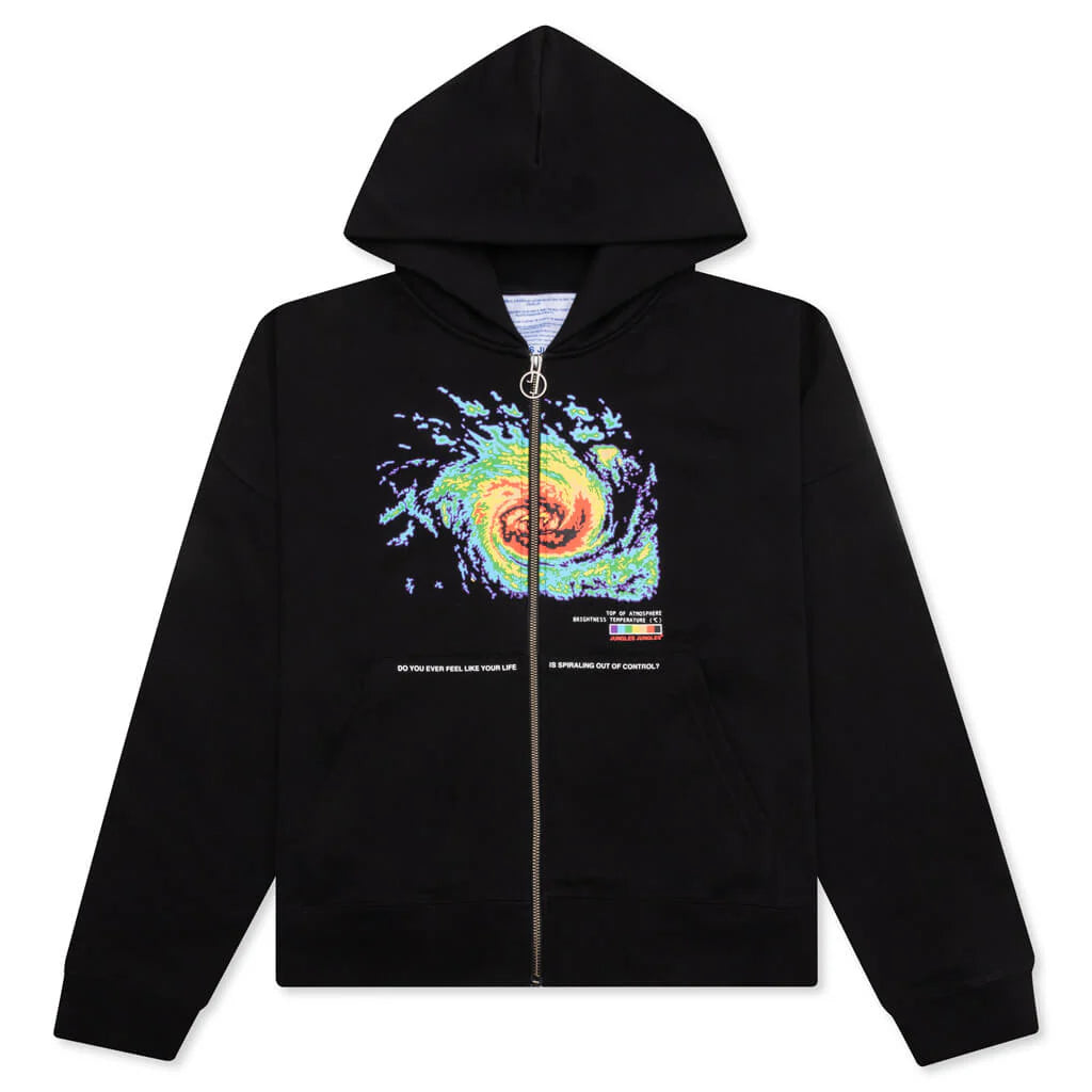 Spiralling Hoodie Black