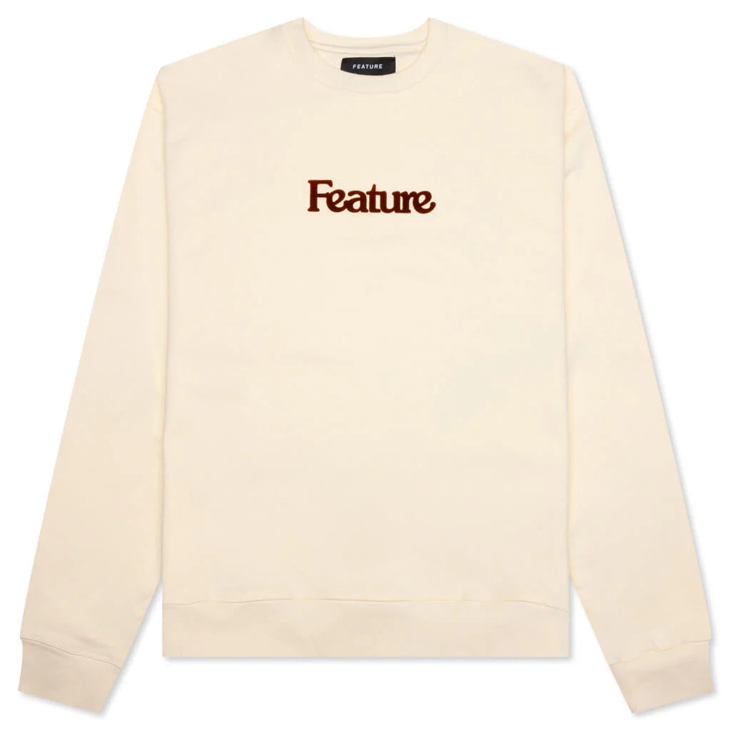 Academy Crewneck Cannoli Cream Gold Flame