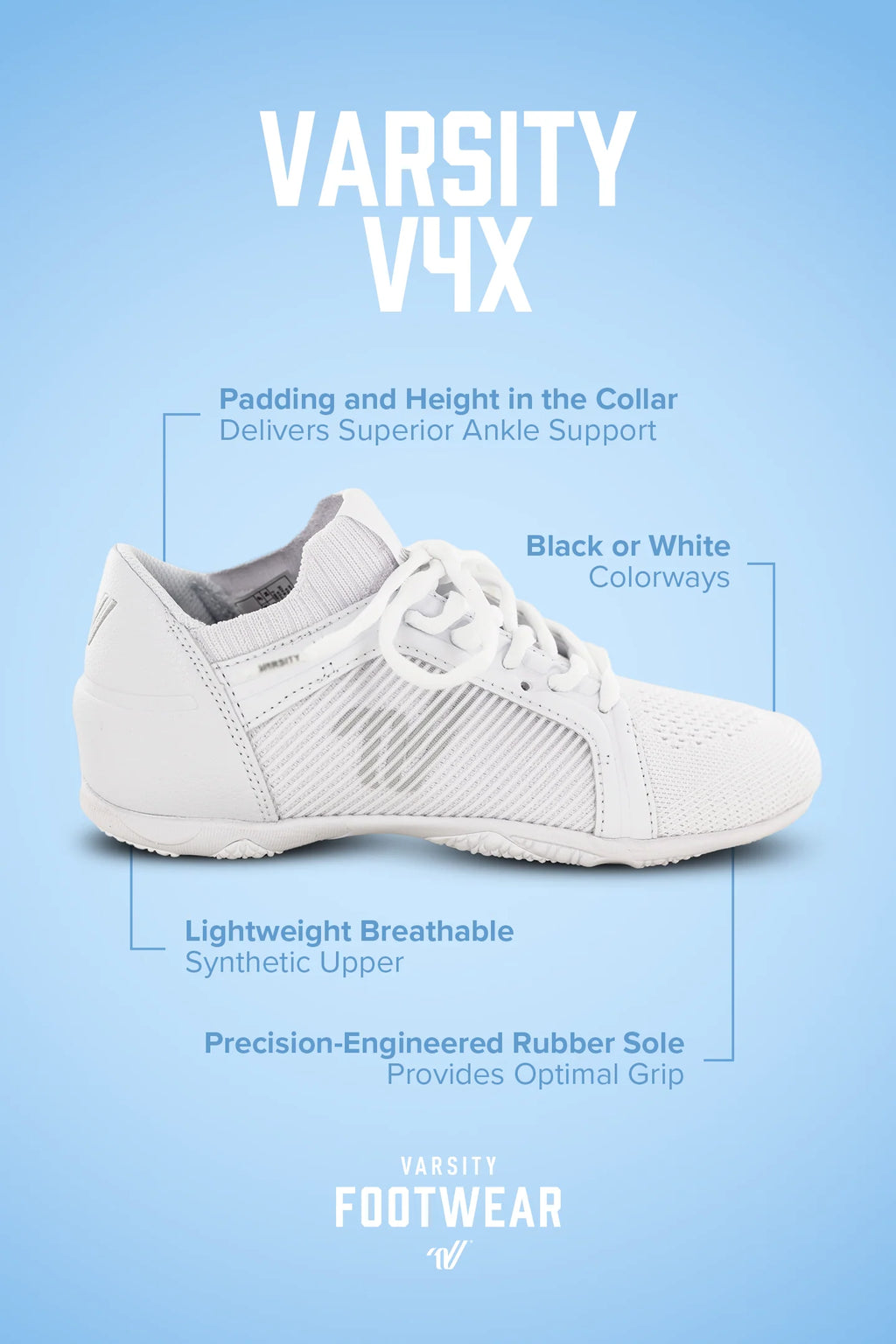 Varsity V4X Black Cheer Shoes