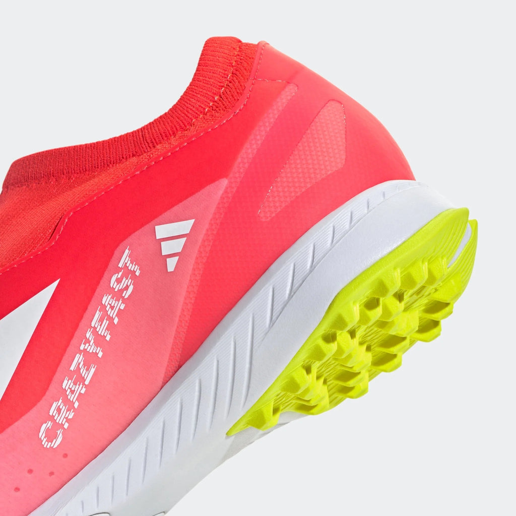 adidas X Crazyfast League Laceless TF Laceless Turf Boots Solar Red White Solar Yellow