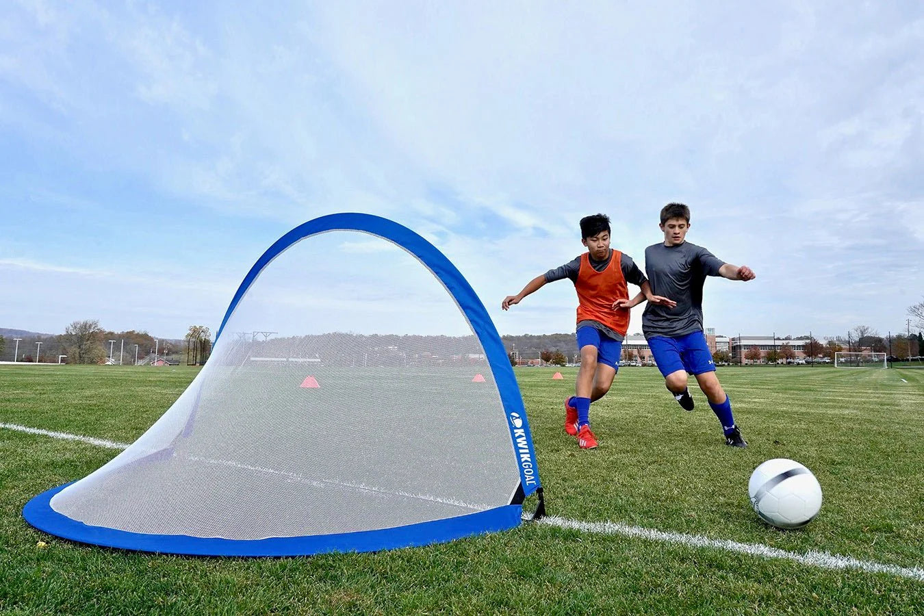 Kwik Goal Infinity Lite Pop Up Goal 6ft Set of 2 Blue