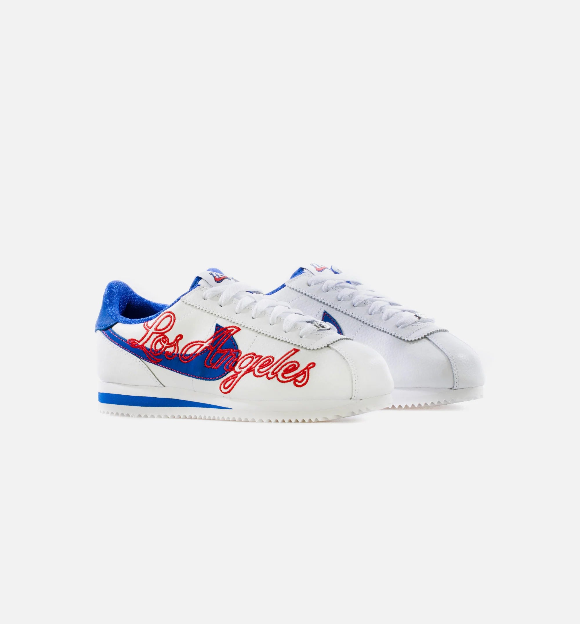 Cortez Basic Leather LA Mens Lifestyle Shoe White Red Blue