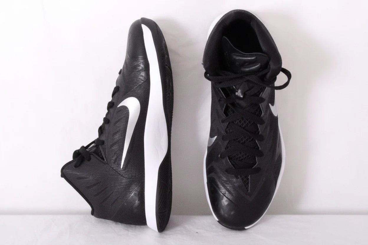 Nike JR Lunar HyperQuickness Youth Basketball Shoes Black White