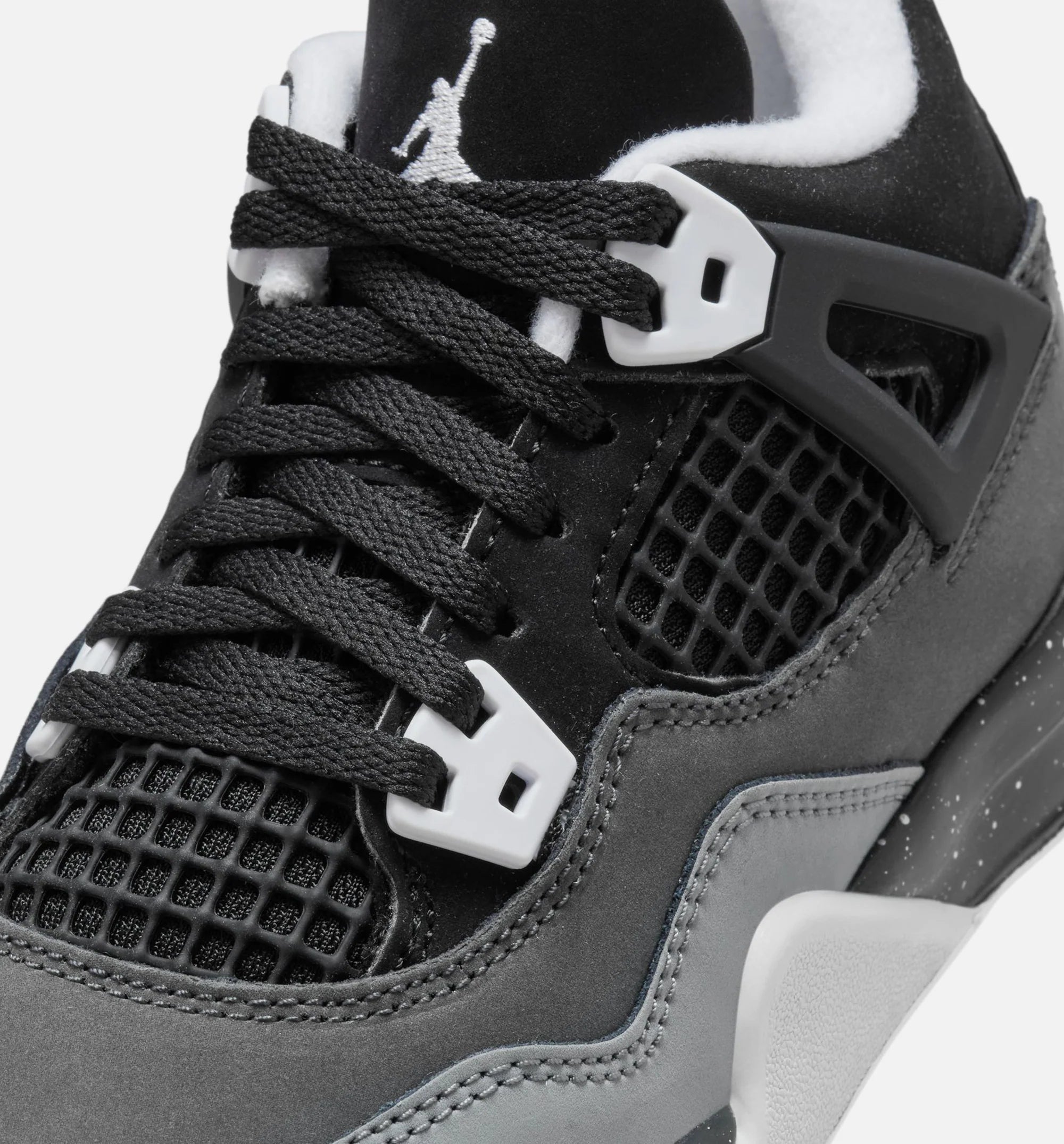 Air Jordan 4 Retro Fear Preschool Lifestyle Shoe Black White Anthracite Black Pure Platinum