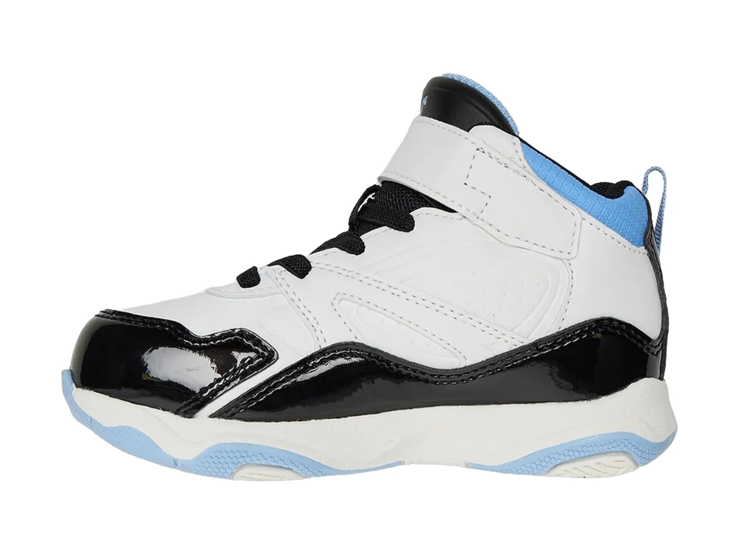 Tenis SHAQ Shaqnotize Blanco Negro y Azul para Niño
