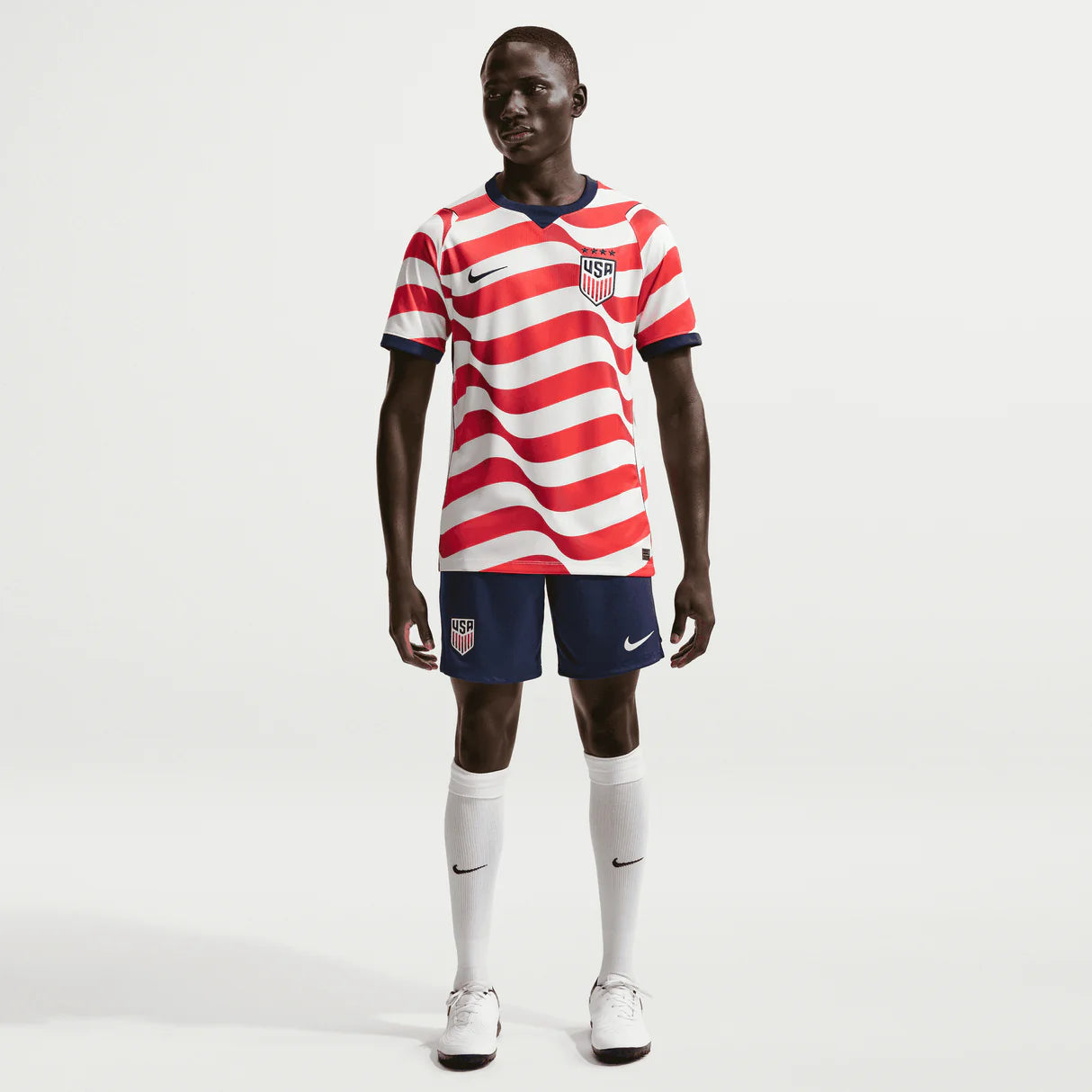 Nike USMNT Home Mens Soccer Jersey 2026 White Red Blue