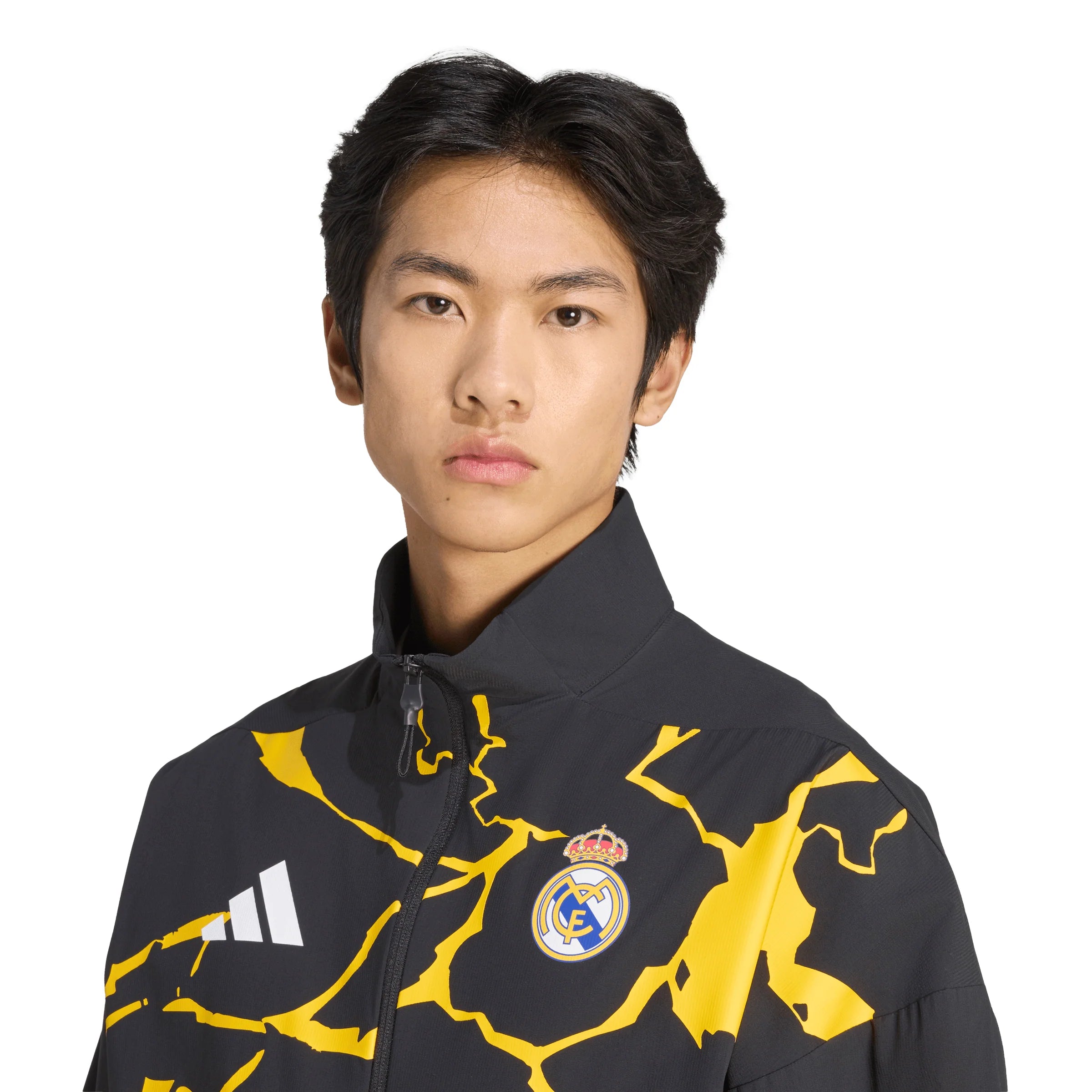 adidas Real Madrid Avengers ZNE Anthem Mens Soccer Jacket Black