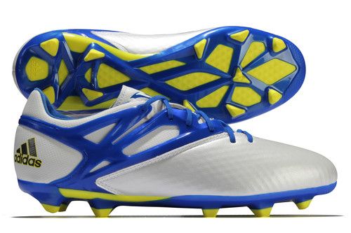 adidas Messi 151 FG AG Multi Ground Youth Soccer Cleats White Prime Blue Black