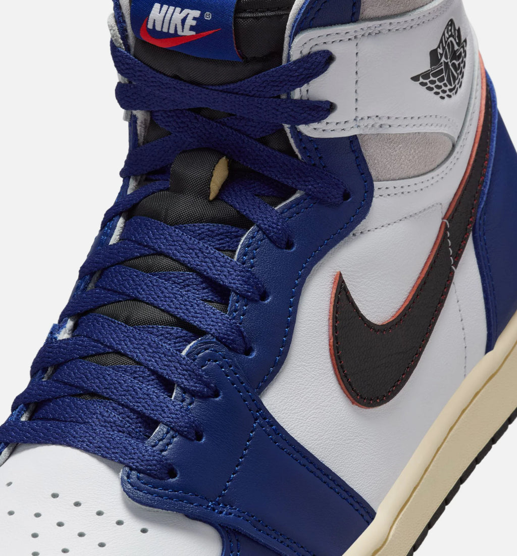 Air Jordan 1 Retro High OG Rare Air Deep Royal Blue Mens Lifestyle Shoe White Black Neutral Grey Deep Royal Blue