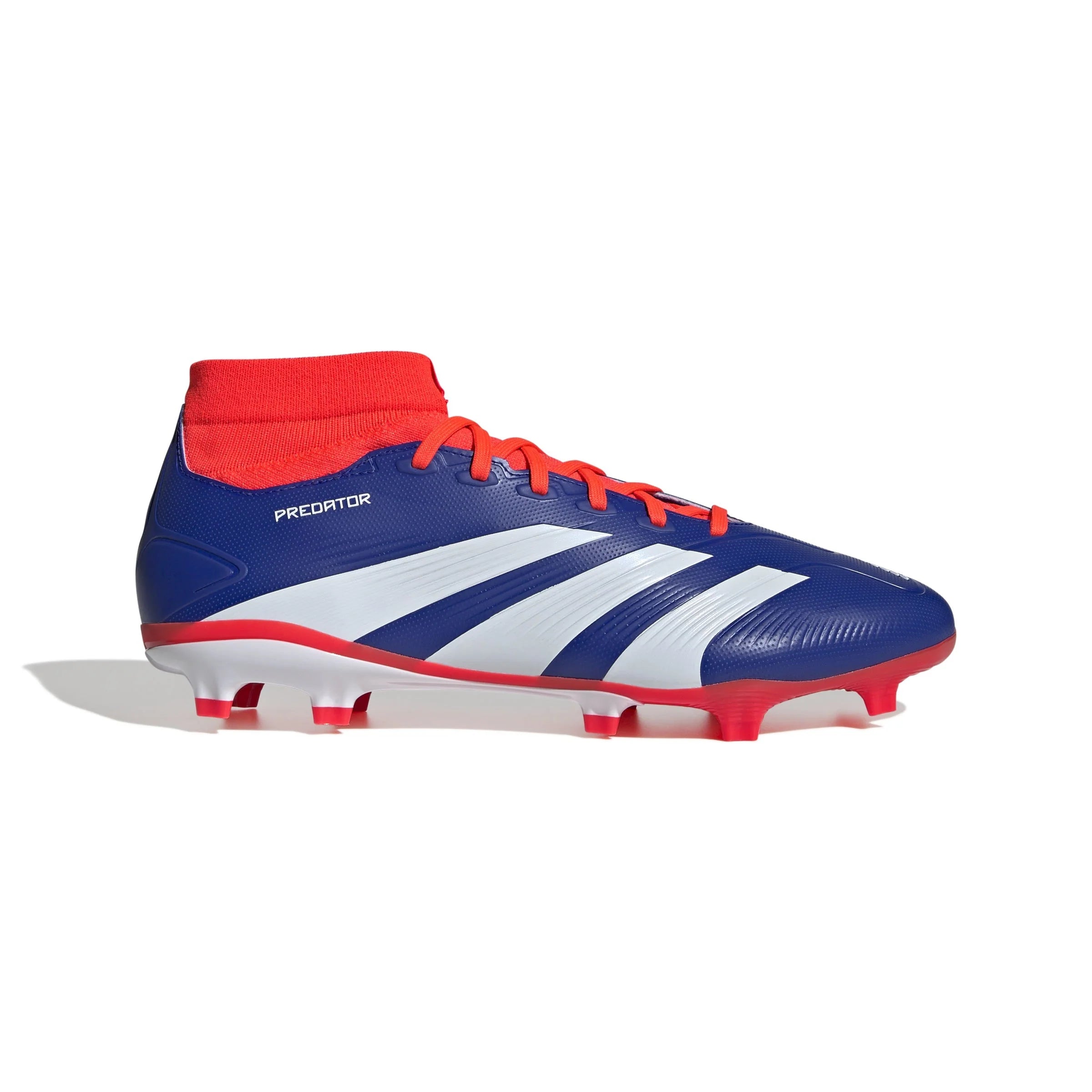 adidas Predator League Sock FG Firm Ground Soccer Cleats Lucid Blue White Solar Red