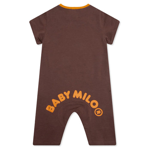 Infants Milo Face Rompers Brown
