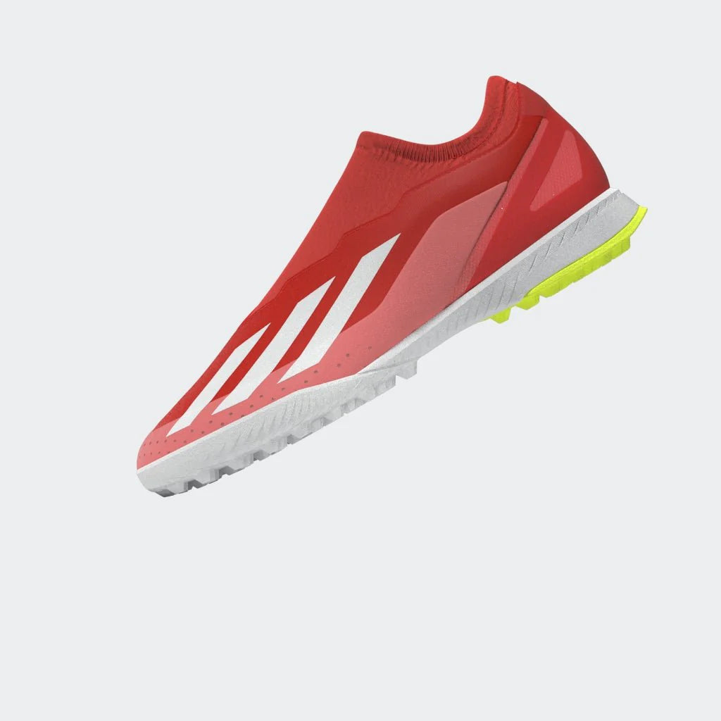 adidas X Crazyfast League Laceless TF Laceless Turf Boots Solar Red White Solar Yellow