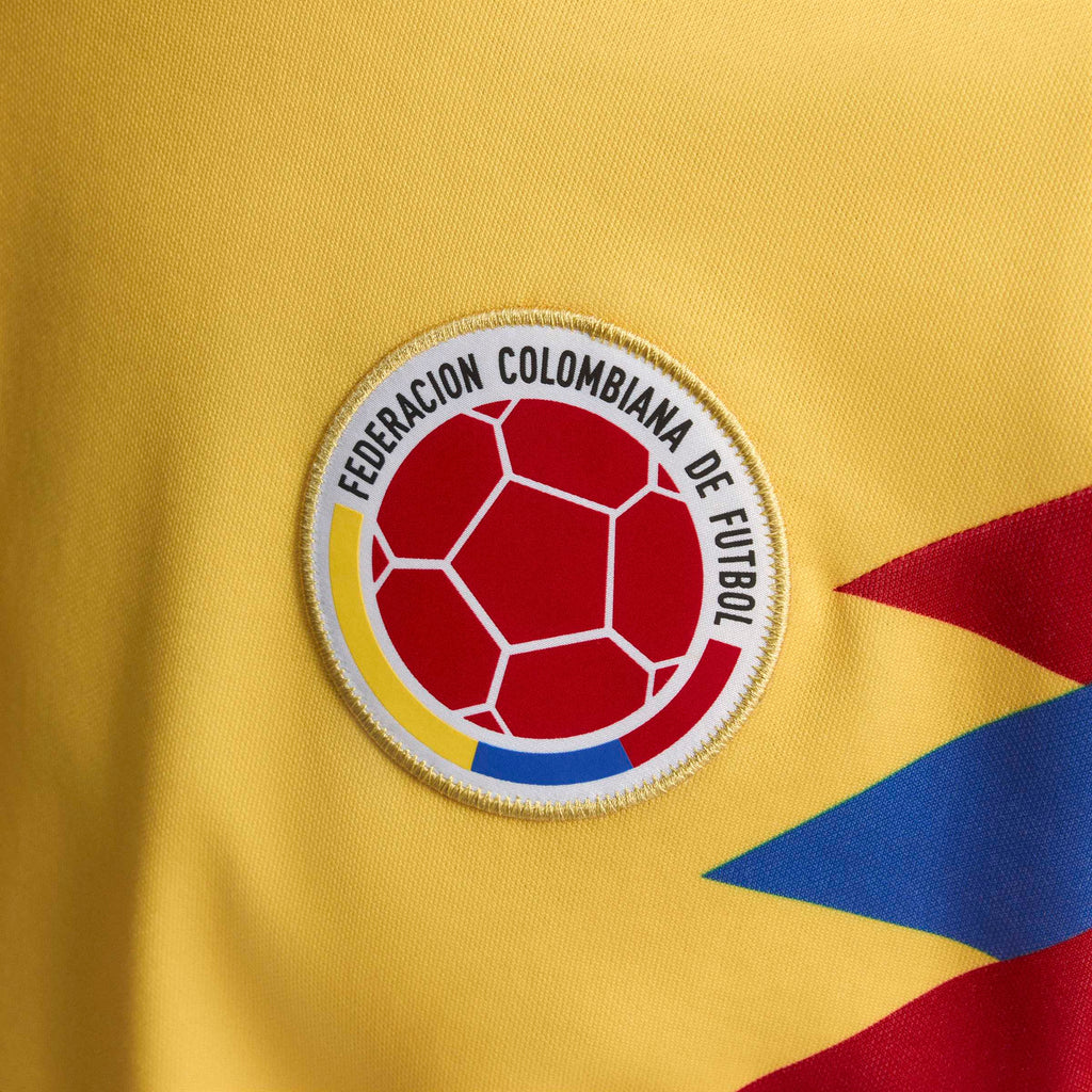 adidas Colombia Away Mens Soccer Jersey 1990 Gold
