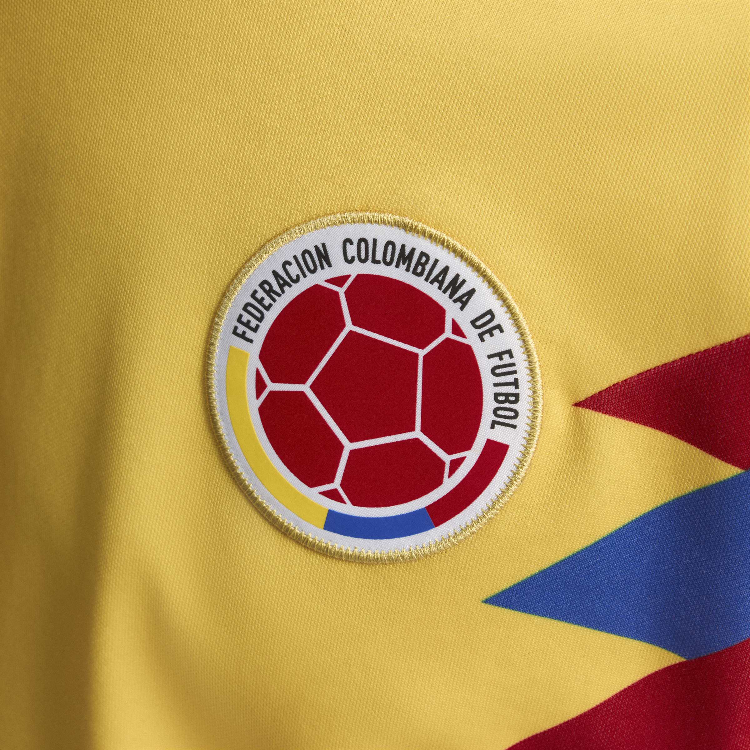 adidas Colombia Away Mens Soccer Jersey 1990 Gold