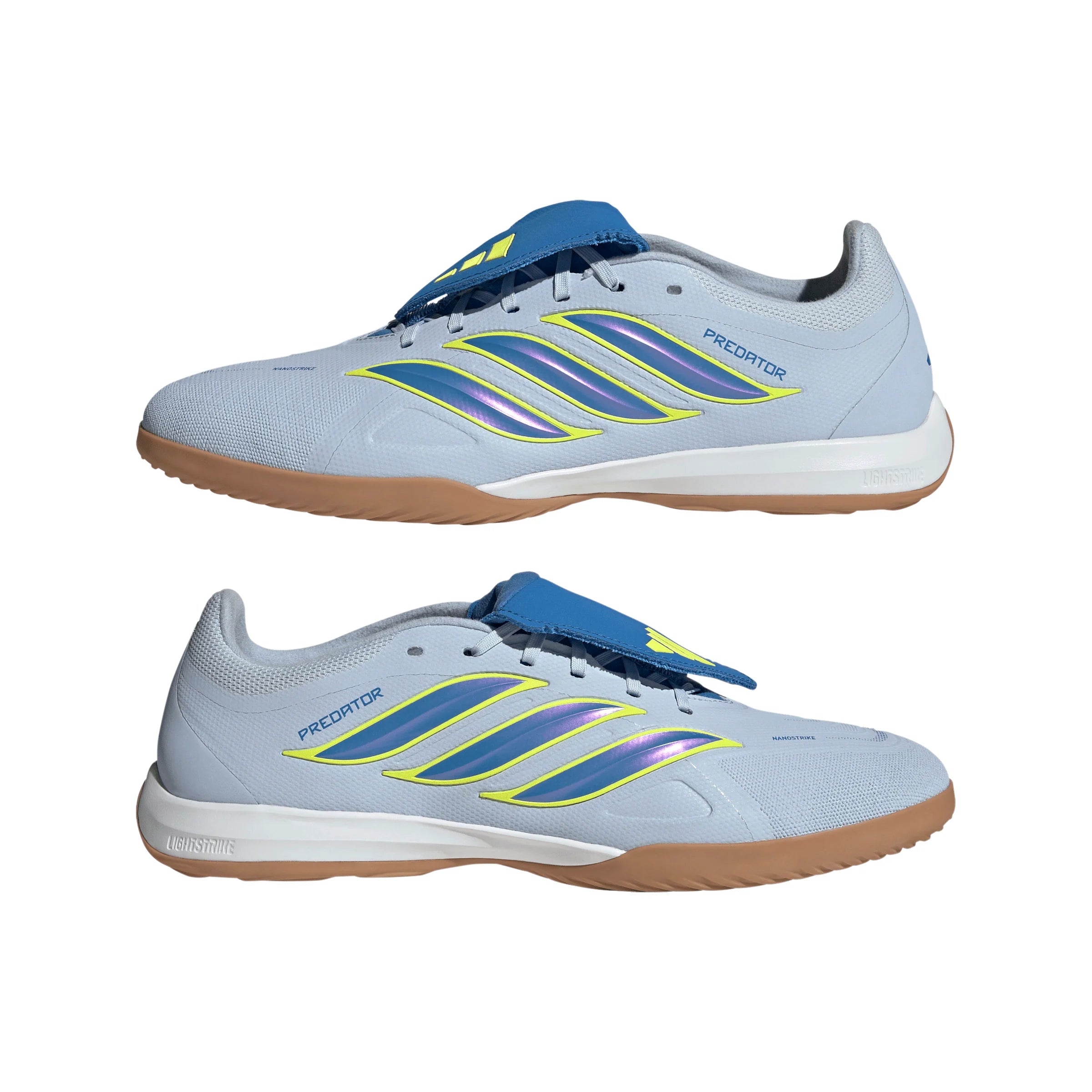 adidas Predator League Fold Over Tongue IN Indoor Mens Soccer Shoes Sky Blue Yellow
