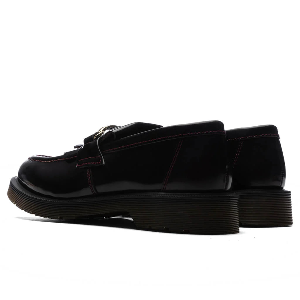 Adrian Snaffle Smooth Leather Kiltie Loafers Cherry Red Arcadia