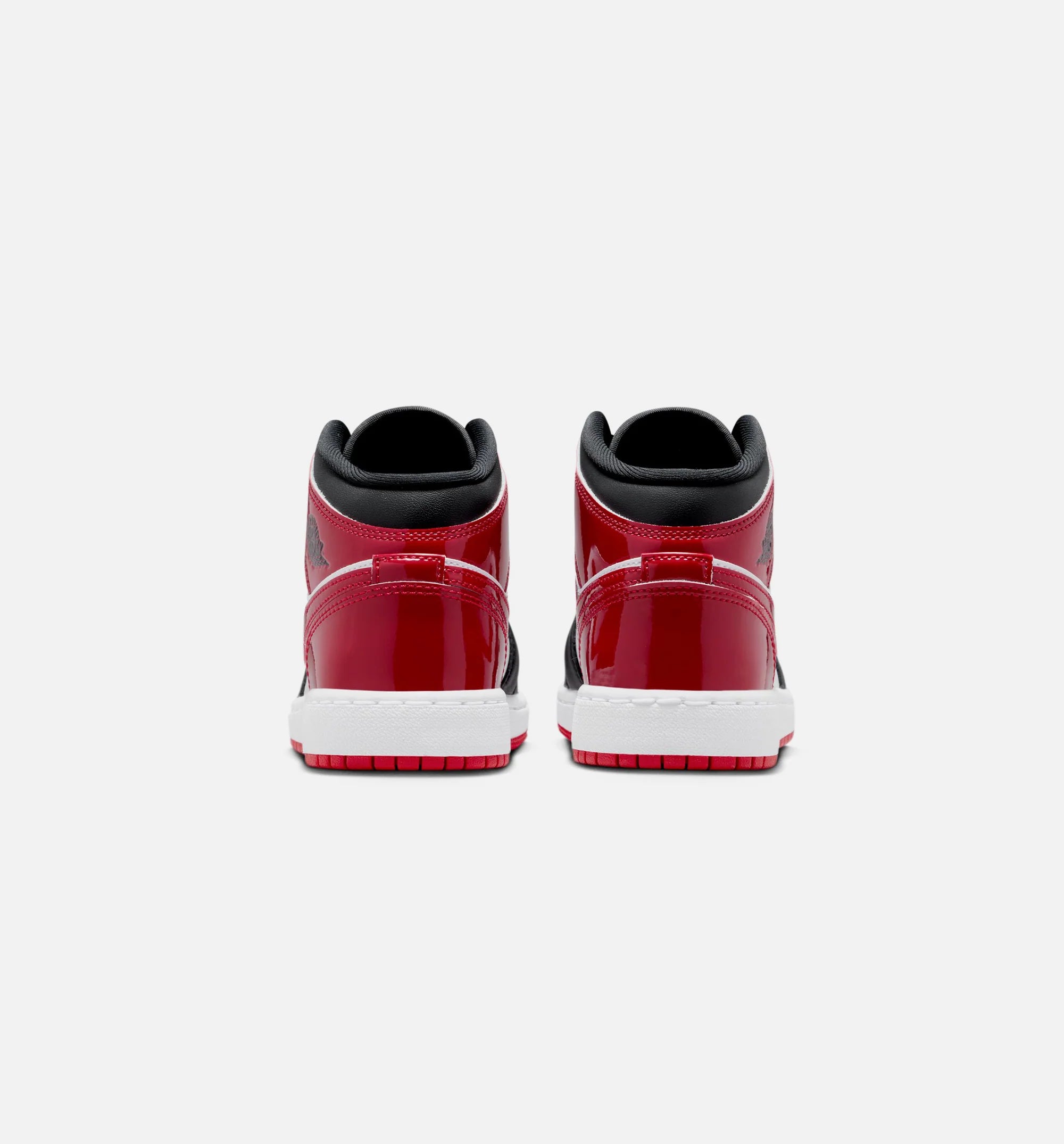 Air Jordan 1 Mid Grade School Lifestyle Shoe Black Varsity Red White