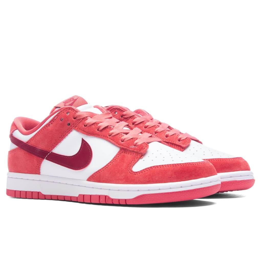 Dunk Low Womens Valentines Day White Team Red Adobe Dragon Red