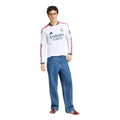 adidas Real Madrid Home Long Sleeve Mens Soccer Jersey 26 27 White