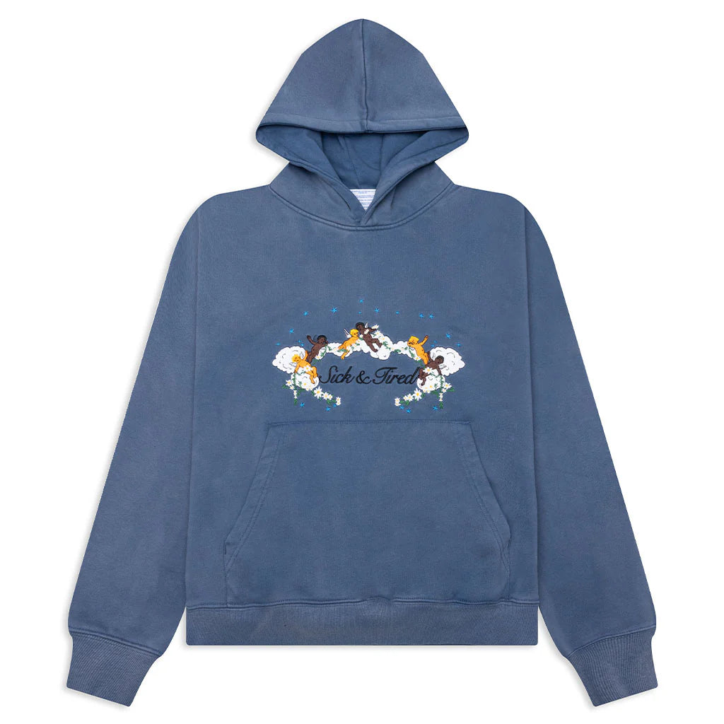 Sick And Tired Vintage Hoodie Blue