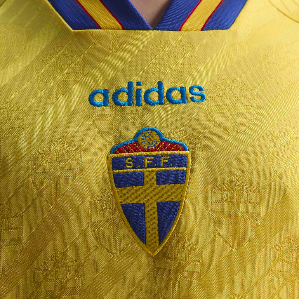 adidas Sweden Home 1994 Mens Soccer Jersey Yellow