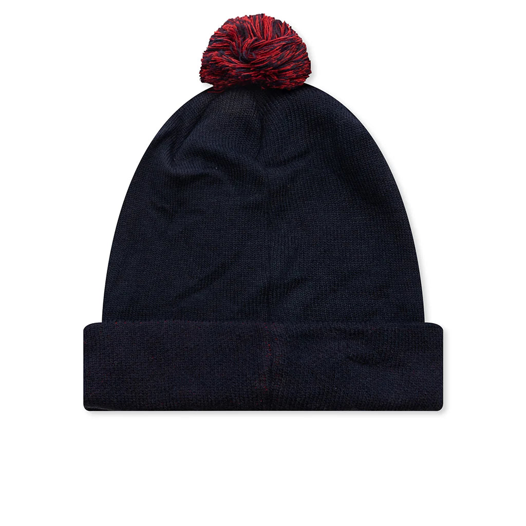 Prom Pom Knit Beanie Navy