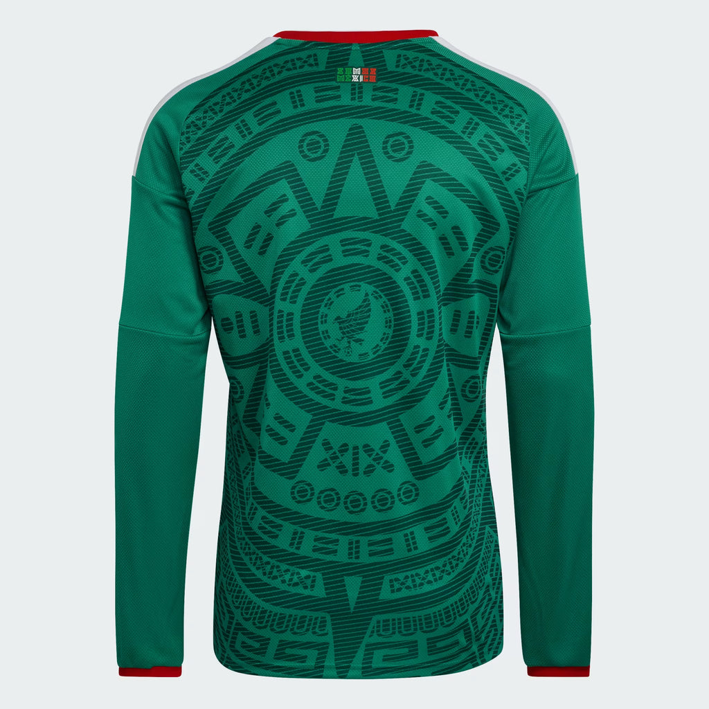 adidas Mexico Home Long Sleeve Mens Soccer Jersey 2026 Green