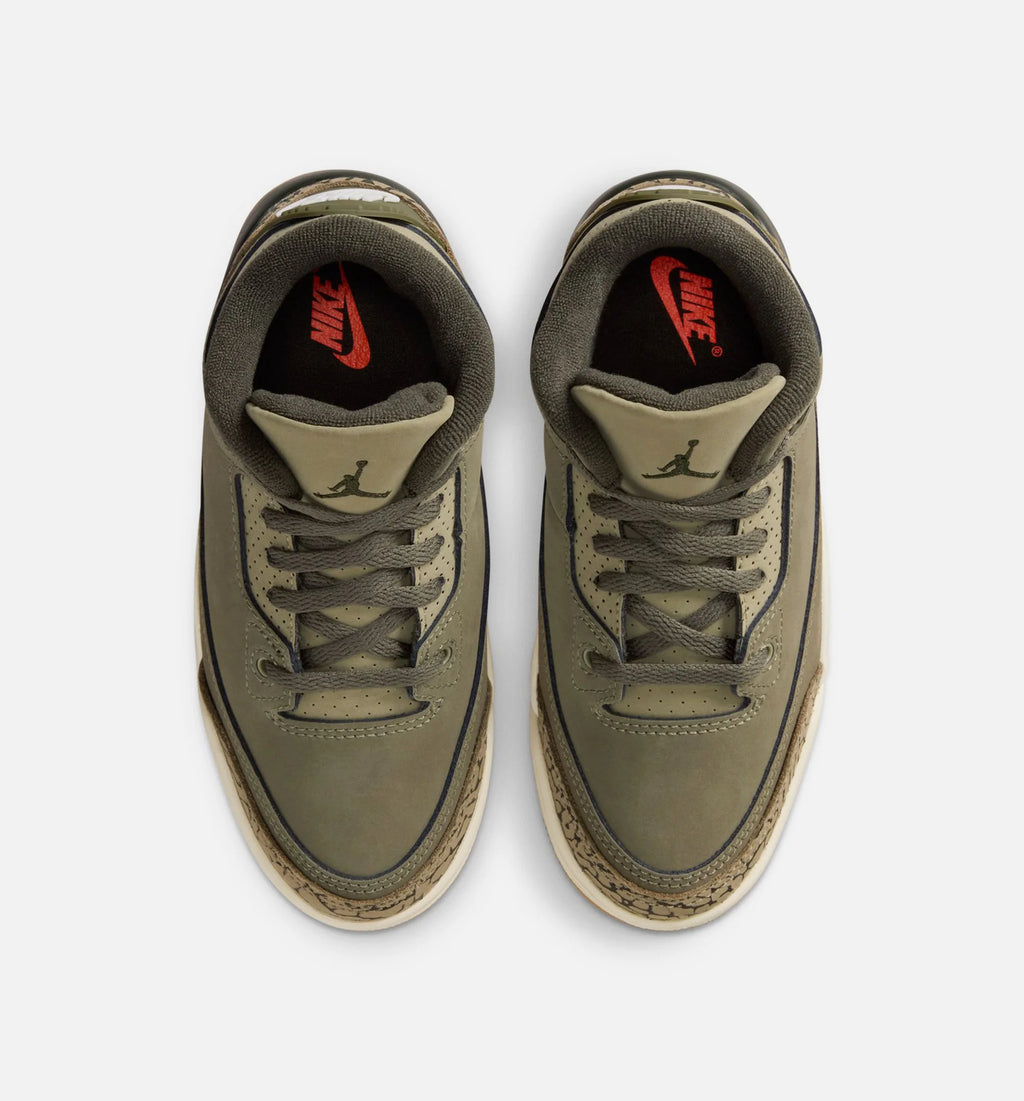Air Jordan 3 Retro Medium Olive Preschool Lifestyle Shoe Medium Olive Sequoia Neutral Olive Sail Free Shipping