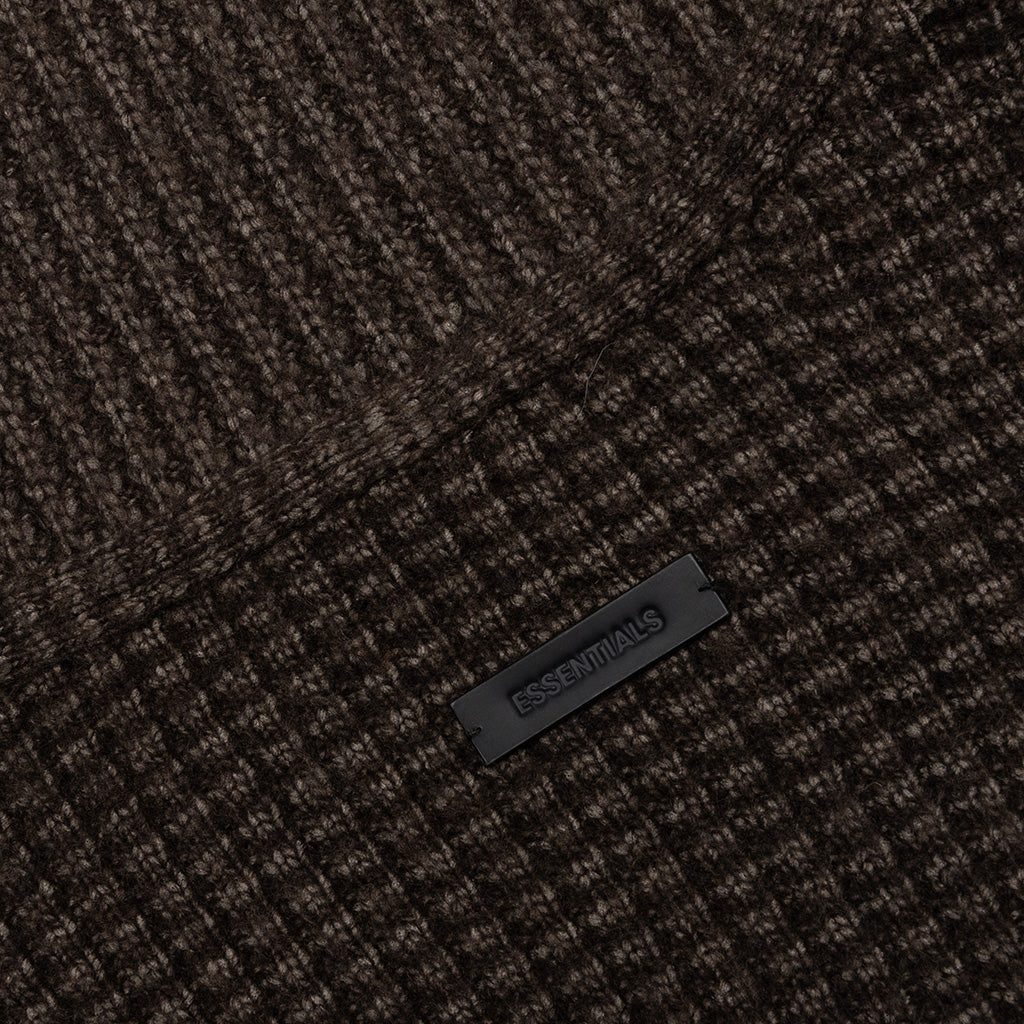 Heavy Waffle Cardigan Brown