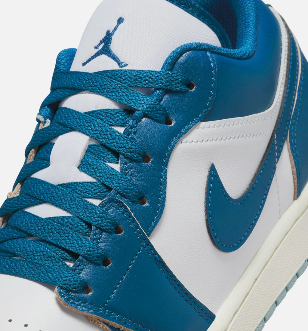 Air Jordan 1 Low SE Industrial Blue Mens Lifestyle Shoe White Blue Grey Sail Industrial Blue