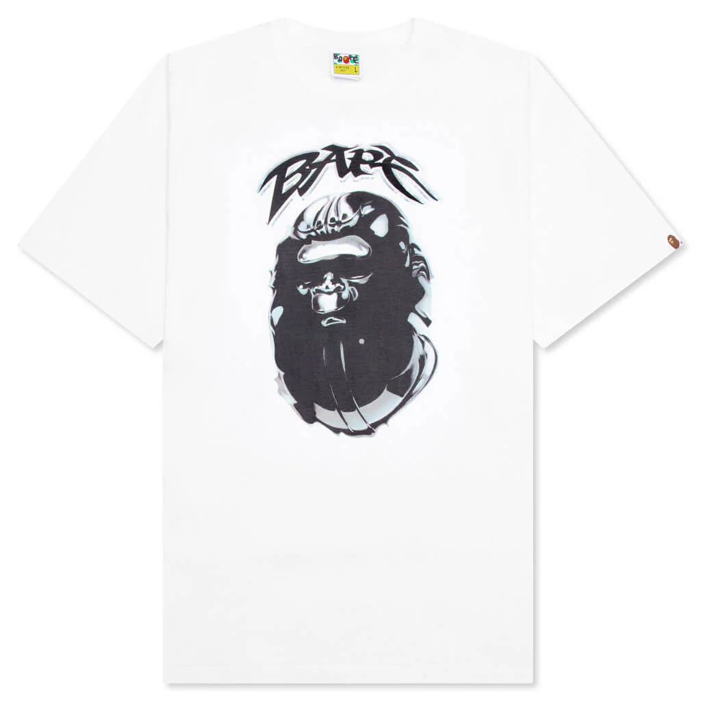 Ape Head Graffiti Tee White