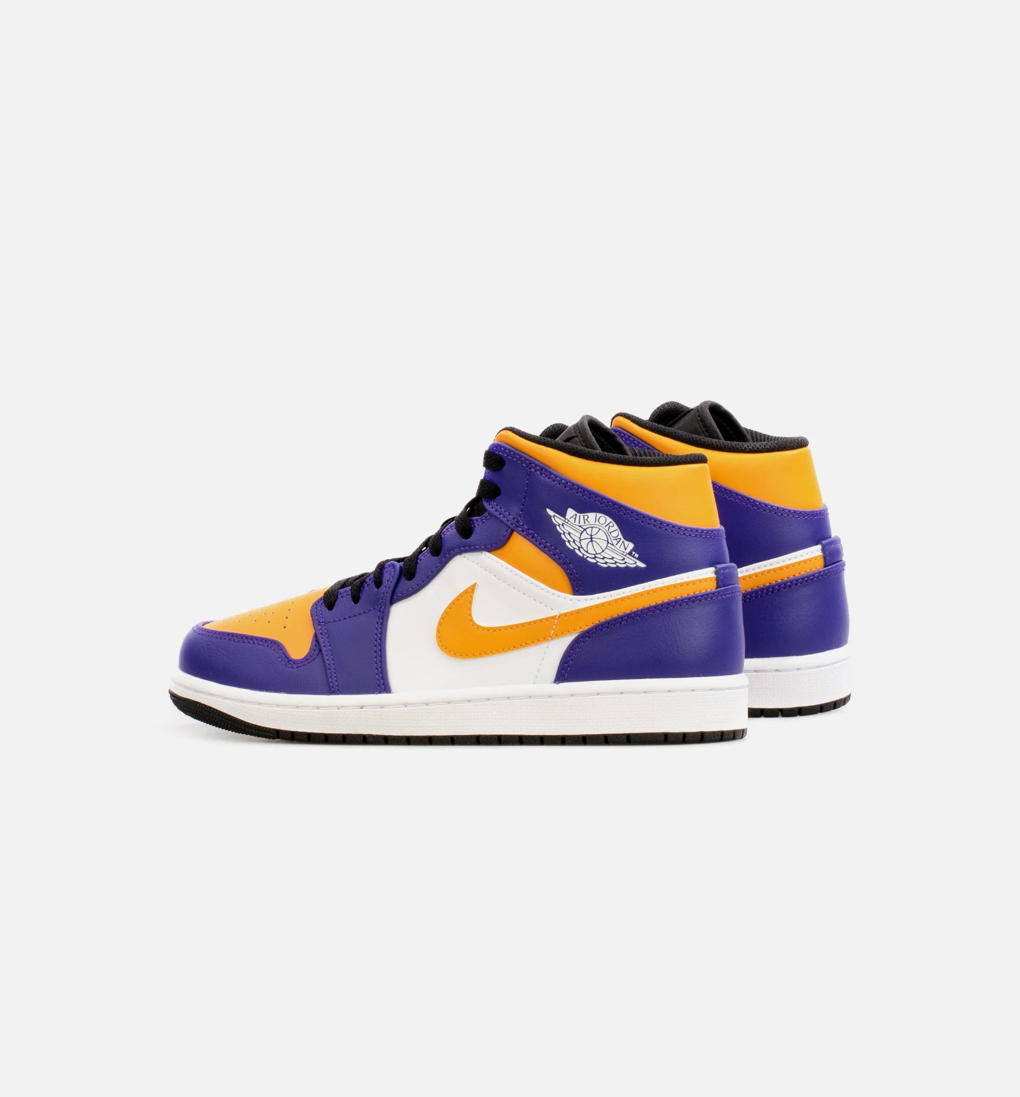 Air Jordan 1 Mid Mens Lifestyle Shoe Yellow Purple