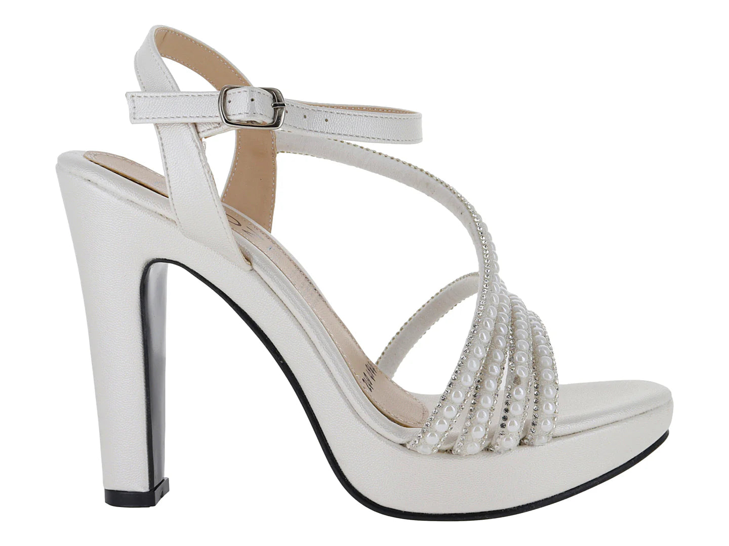 Sandalias de Tacón Roze Blanco Perla para Mujer