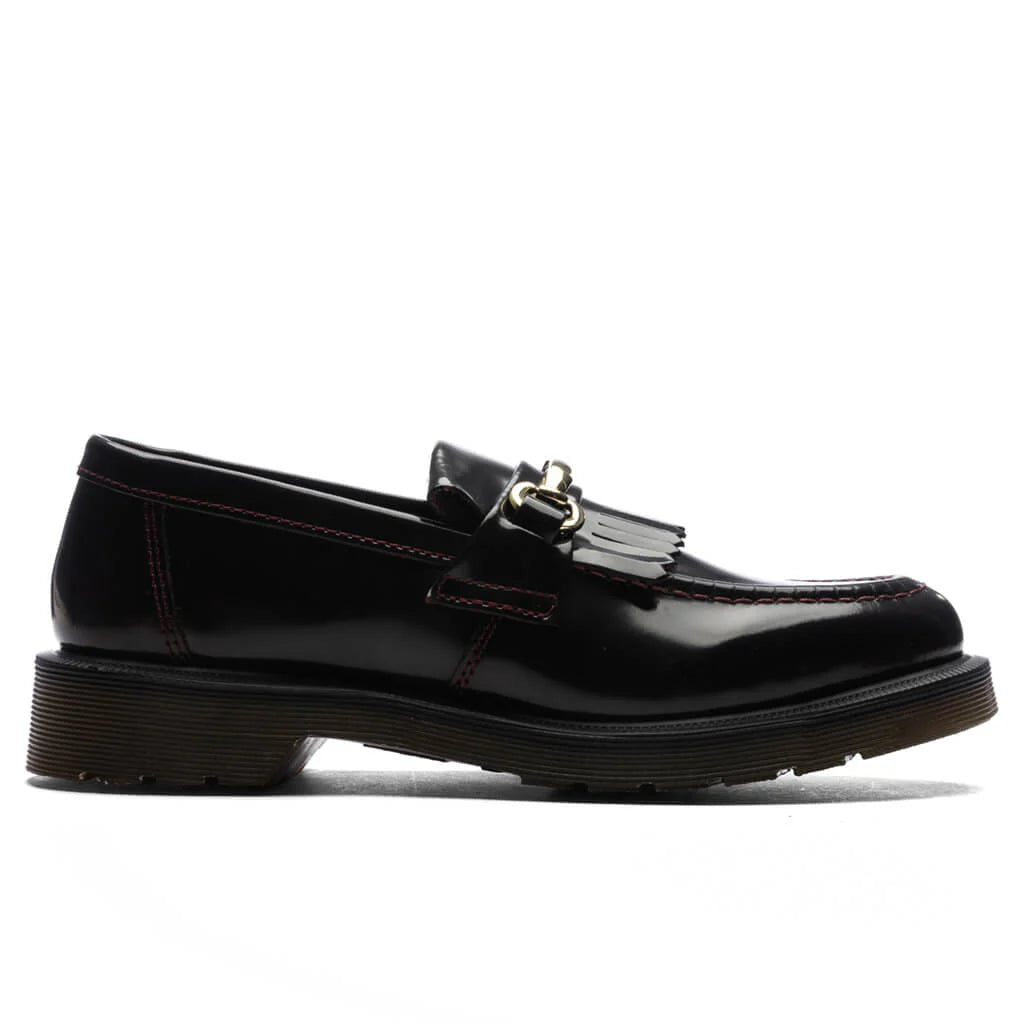 Adrian Snaffle Smooth Leather Kiltie Loafers Cherry Red Arcadia