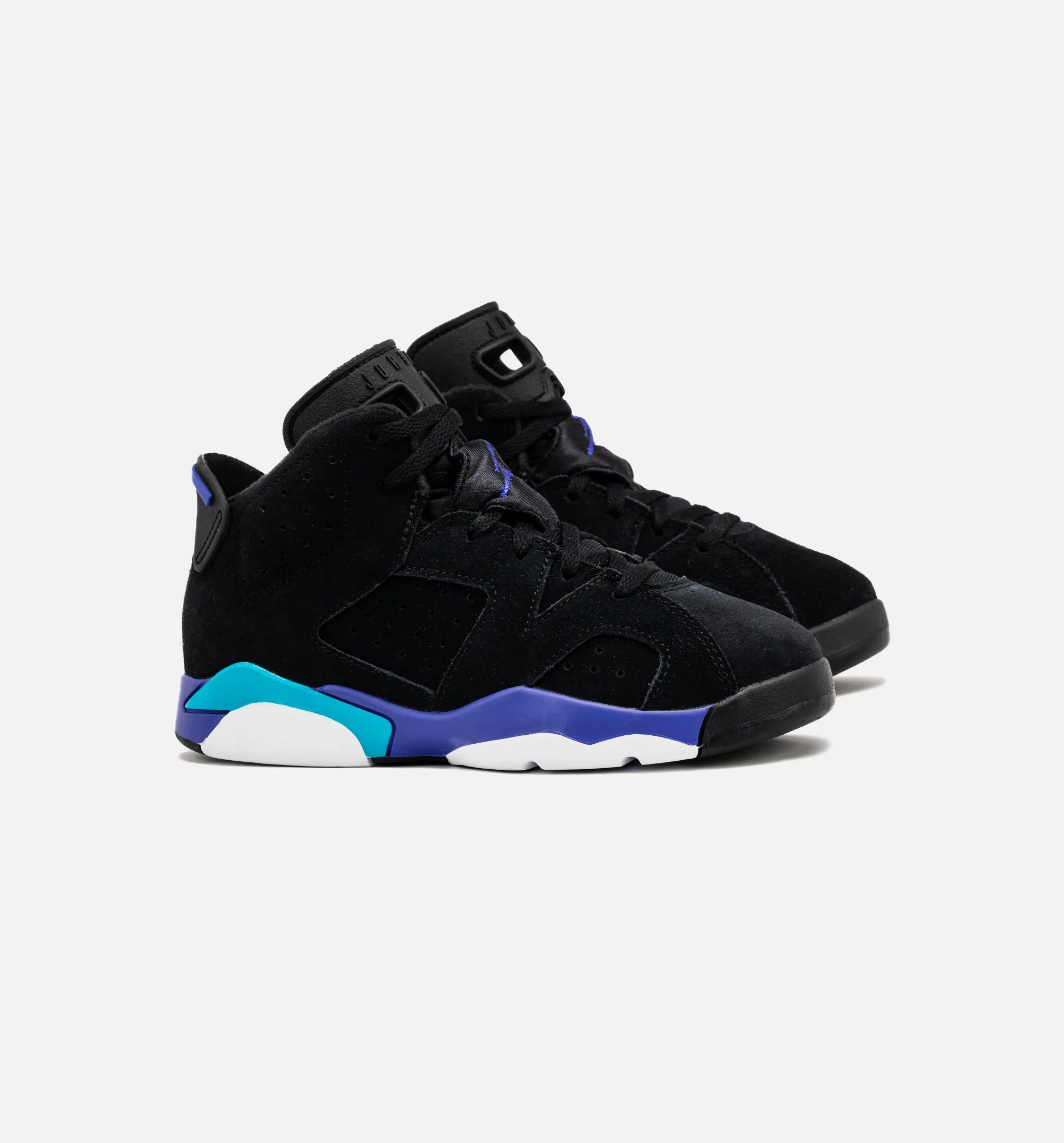 Air Jordan 6 Retro Aqua Preschool Lifestyle Shoe Black Aquatone Bright Concord