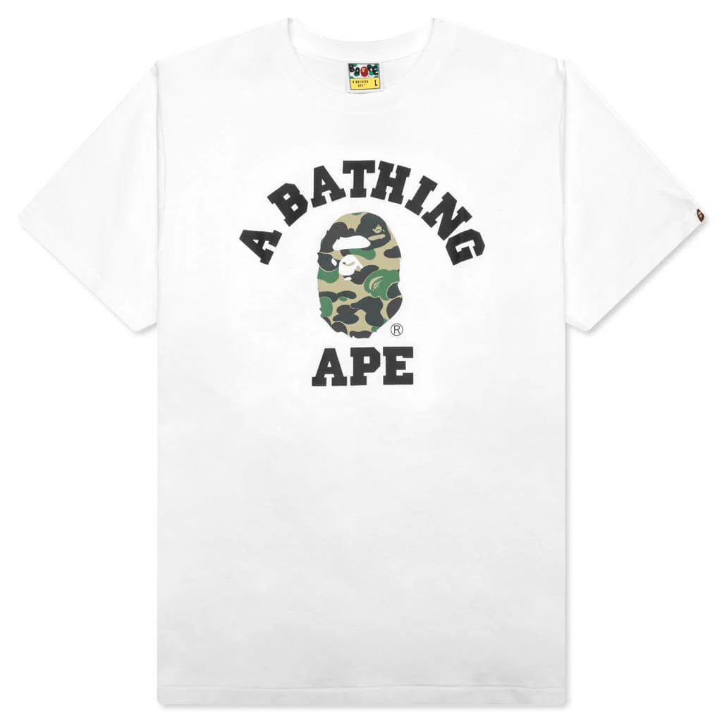 ABC Camo College Tee White Green