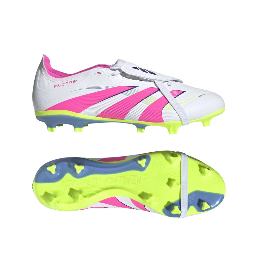 adidas Predator League Fold Over Tongue Firm Multi Ground Boots White Pink