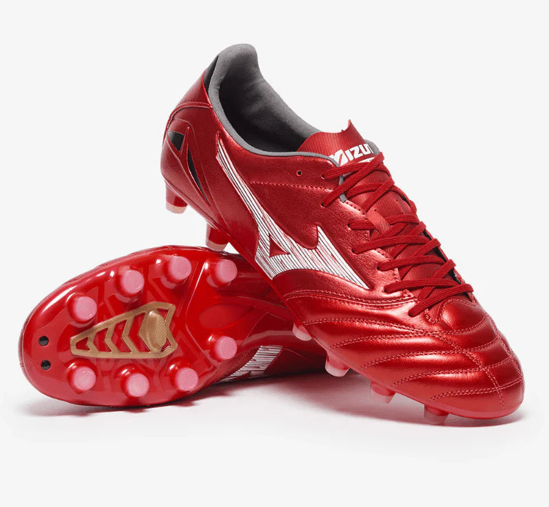 Mizuno Morelia Neo IV Pro FG Firm Ground Soccer Cleats Red White