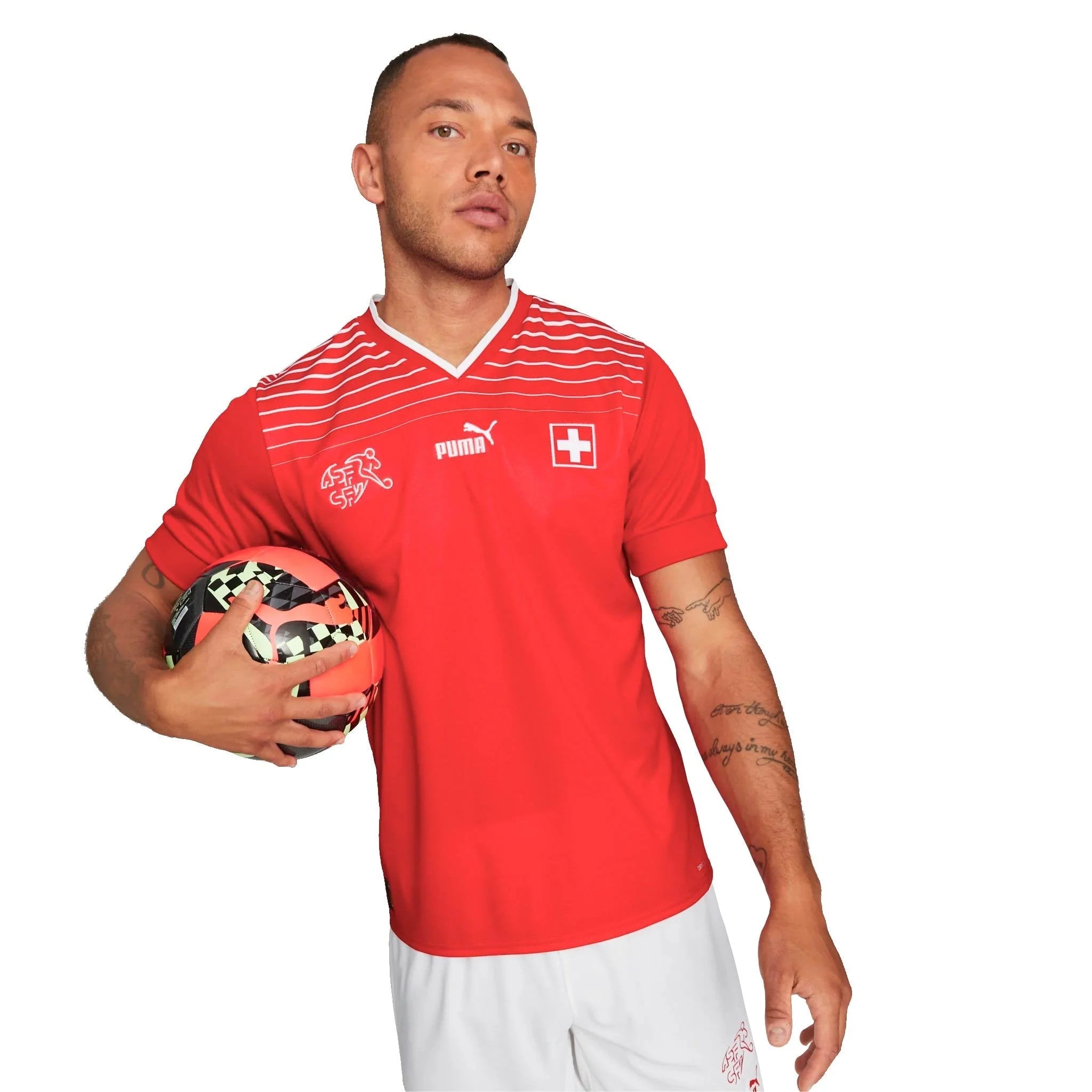 PUMA Mens Switzerland Home Jersey 2022 2023 Red