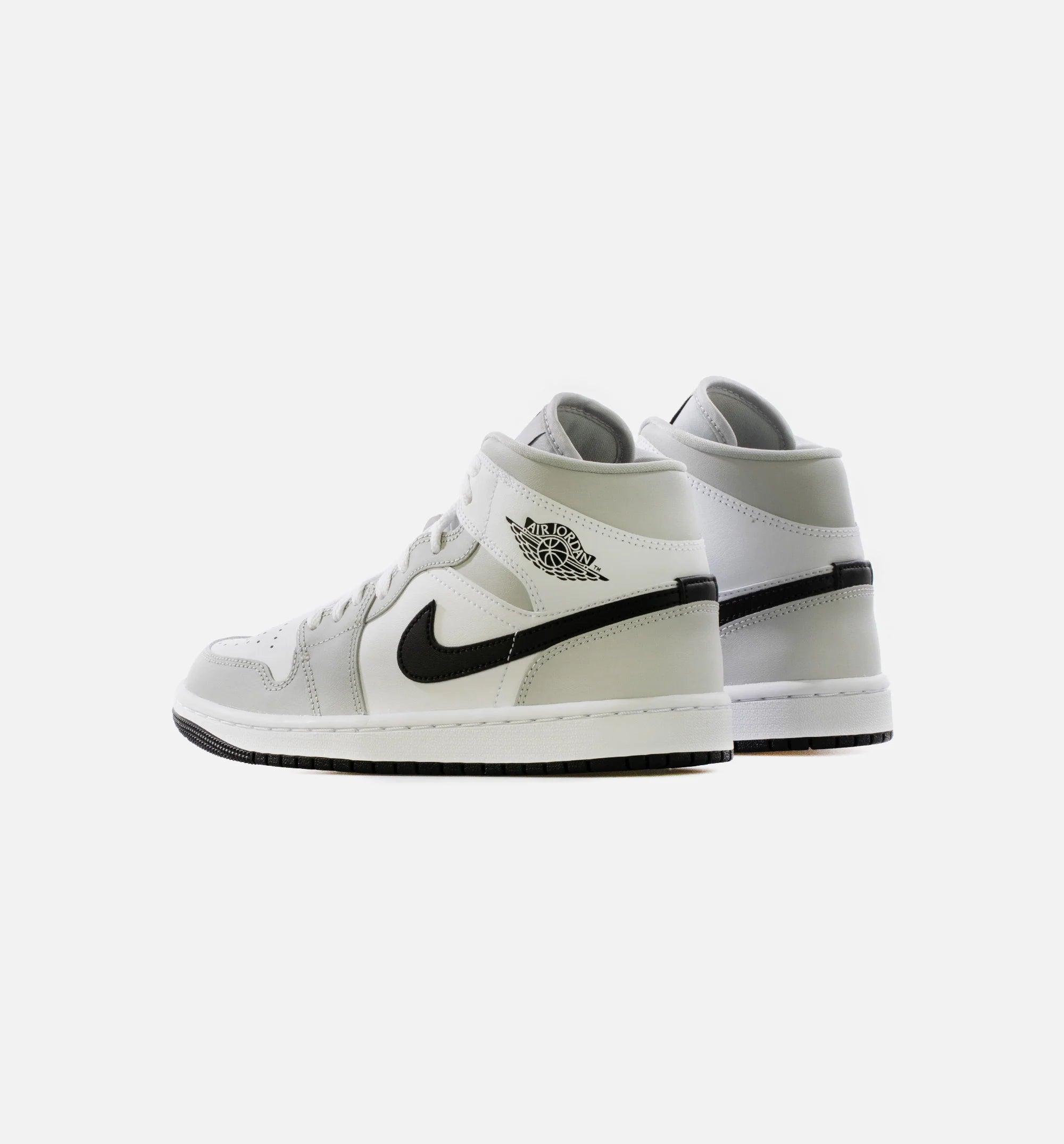 Air Jordan 1 Mid Light Smoke Grey Womens Lifestyle Shoe White Light Smoke Grey Black Limit One Per Customer