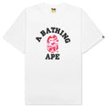 ABC Camo College Tee White Pink